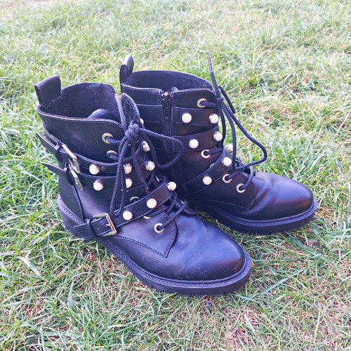 Biker stiefel schwarz - stiefel, leder