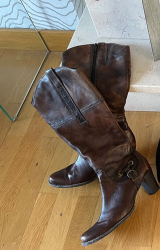 Damen leder stiefel - damen,