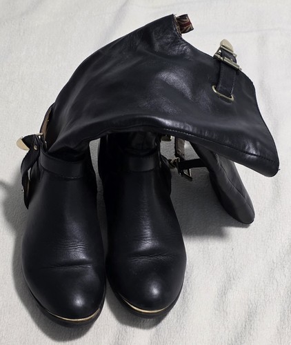 Damen lederstiefel schwarz - damen,