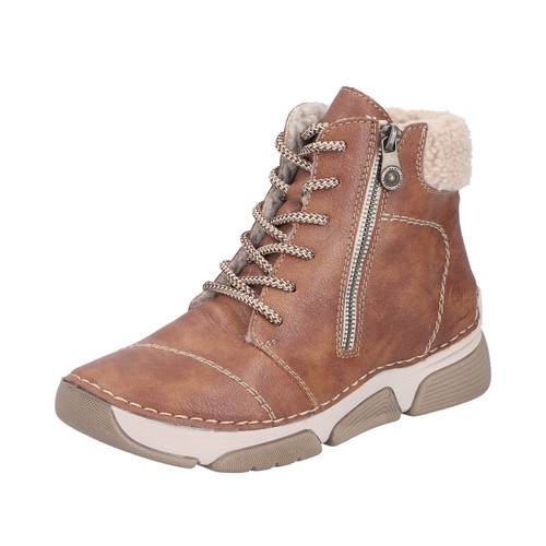 Rieker schnürstiefel braun - schnürstiefel,