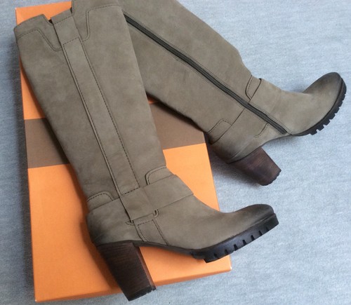 Stiefel velourleder khaki - velourleder,